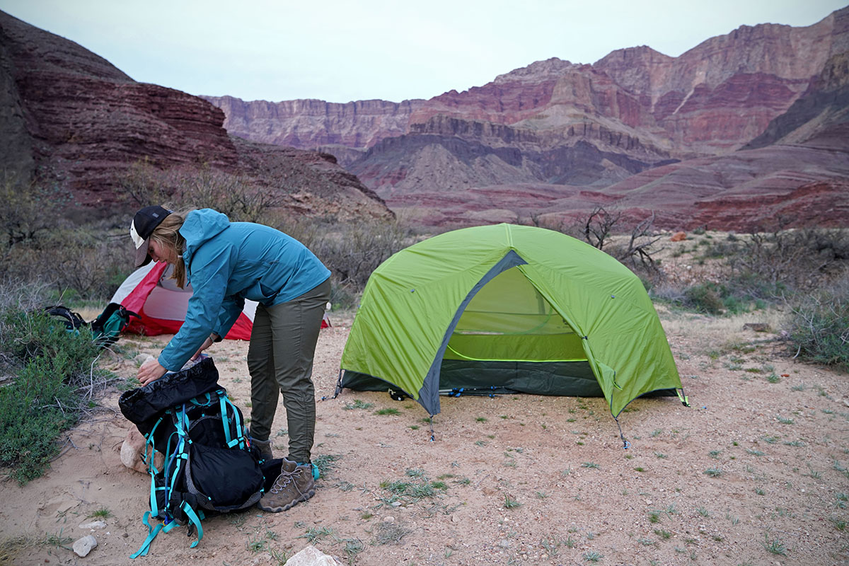 Hiking pants (The North Face Aphrodite at camp in Grand Canyon)